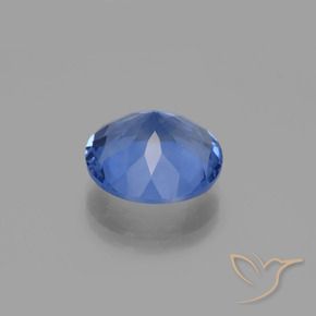 Fluorita que muda de cor Azul escuro Natural 12.27ct, Redondo, VS