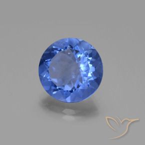 Fluorita que muda de cor Azul marinho intenso Natural 13.26ct, Redondo, VS