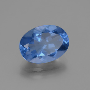 Fluorita de mudança de cor azul natural 8,29ct, corte oval, VVS