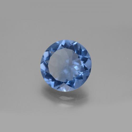 Fluorita que muda de cor Azul profundo Natural 9.55ct, Corte Redondo, VVS-VS