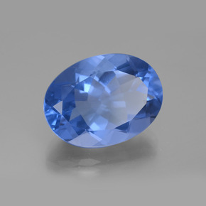 Fluorita de mudança de cor azul egípcio natural 20,76ct, corte oval, VVS
