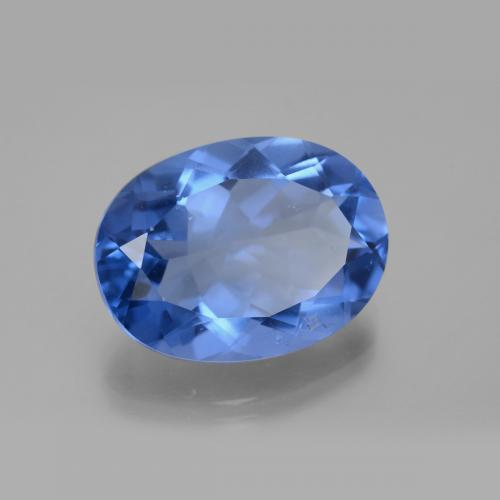 Fluorita que muda de cor Azul-marinho Natural 20.94ct, Corte Oval, VS