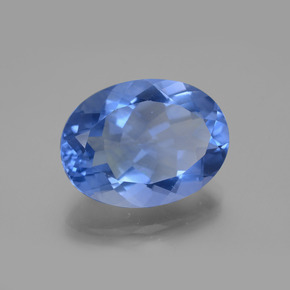 Fluorita de mudança de cor azul natural 20,55ct, corte oval, VVS-VS