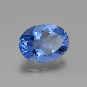 Fluorita de mudança de cor azul natural 21,46ct, corte oval, VS
