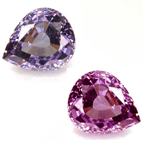 Granada de mudança de cor multicolorido natural 0,71ct, formato de pêra, VS