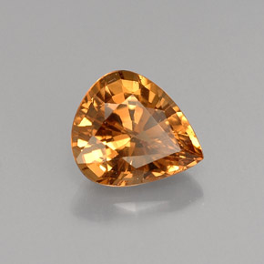 Granada de mudança de cor multicolorido natural 1,41ct, formato de pêra, VS