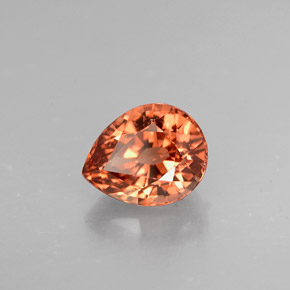 Granada que muda de cor Rosa Natural 1.25ct, Formato de pêra, VVS-VS