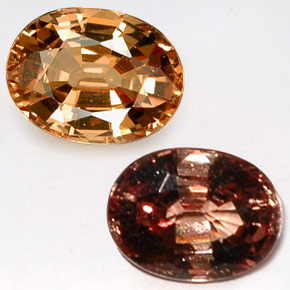 Granada que muda de cor Laranja Natural 1.11ct, Corte Oval, VVS-VS