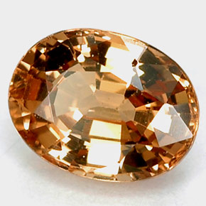 Granada que muda de cor Laranja Natural 1.11ct, Corte Oval, VVS-VS
