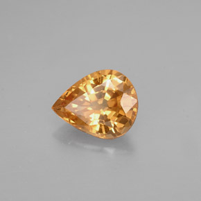 Granada de mudança de cor multicolorido natural 1,18ct, formato de pêra, VS