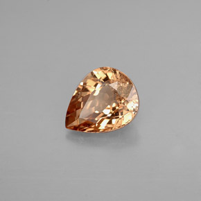 Granada de mudança de cor multicolorido natural 1,40ct, formato de pêra, VS-SI