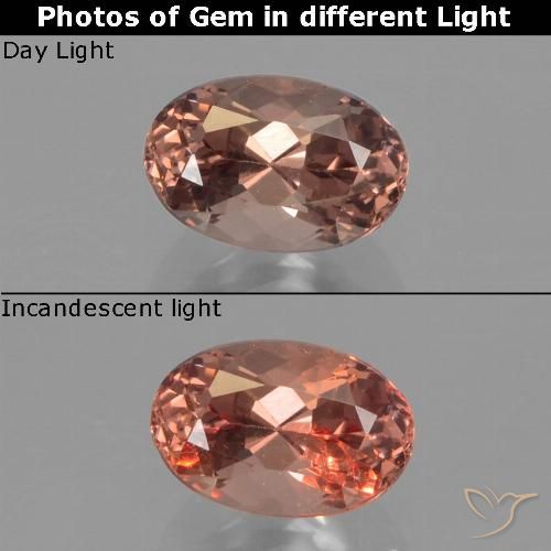 0.73ct Natural Pecan Brown Granada que muda de cor, oval, VVS-VS