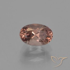 Granada que muda de cor Pecan Brown Natural 0.73ct, oval, VVS-VS