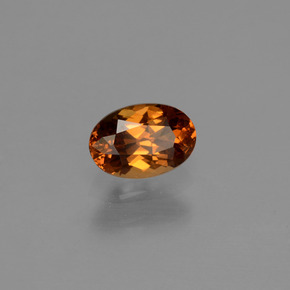 Granada que muda de cor Marrom Dourado a Laranja Natural 0.65ct, Corte Oval, VVS-VS