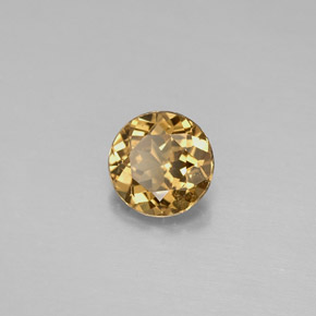 Granada que muda de cor Marrom Dourado a Laranja Natural 0.74ct, Corte Redondo, VS