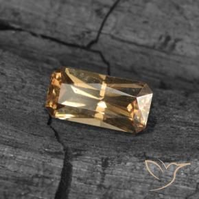 Granada que muda de cor Marrom dourado Natural 0.71ct, Corte Octógono / Esmeralda, VS