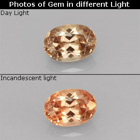 Granada de mudança de cor multicolorido natural 1,08ct, corte oval, VVS-VS