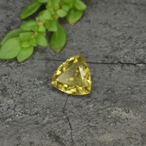 Granada de mudança de cor amarelo natural 0,70ct, trillion, VS