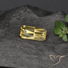 Granada que muda de cor Amarelo dourado Natural 0.69ct, Corte Octógono / Esmeralda, VVS-VS