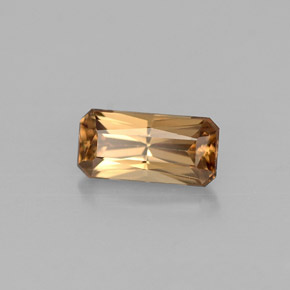 Granada que muda de cor Marrom Dourado a Laranja Natural 0.80ct, Corte Esmeralda, VVS-VS