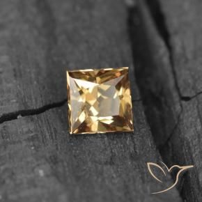 Granada de mudança de cor dourado natural 0,58ct, quadrado, VVS-VS