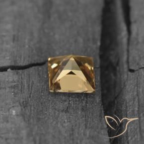 Granada de mudança de cor dourado natural 0,58ct, quadrado, VVS-VS