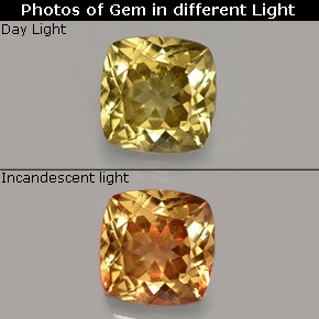 Granada de mudança de cor mudança de cor natural 0,76ct, almofada cortada, VS