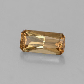 Granada que muda de cor Marrom Dourado a Laranja Natural 0.75ct, Corte Esmeralda, VVS-VS