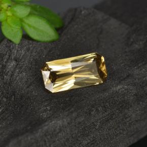 Granada que muda de cor Marrom dourado Natural 0.57ct, Corte Esmeralda, VVS
