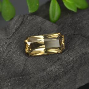 Granada de mudança de cor dourado natural 0,78ct, corte esmeralda, VVS