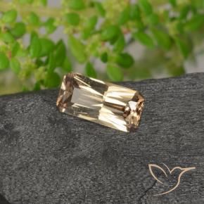 Granada que muda de cor Marrom dourado Natural 0.61ct, Corte Octógono / Esmeralda, VVS-VS
