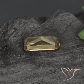 Granada que muda de cor Marrom dourado Natural 0.74ct, Corte Octógono / Esmeralda, VVS-VS