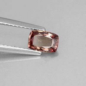 Granada de mudança de cor marrom natural 0,76ct, almofada cortada, VVS-VS