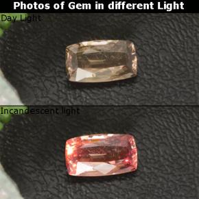 Granada de mudança de cor multicolorido natural 1,20ct, almofada cortada, VVS-VS
