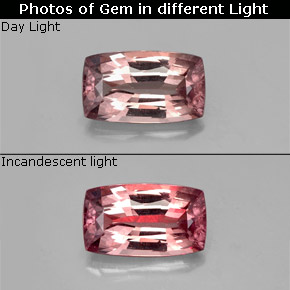 Granada de mudança de cor mudança de cor natural 1,34ct, almofada cortada, VS