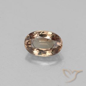 Granada de mudança de cor marrom natural 0,71ct, corte oval, VVS-VS