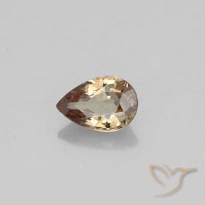 Granada que muda de cor Marrom claro Natural 0.55ct, Formato de pêra, VVS