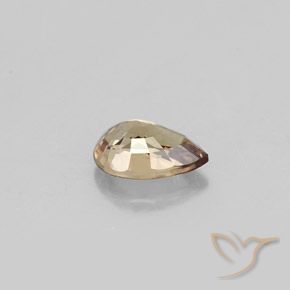Granada que muda de cor Marrom claro Natural 0.55ct, Formato de pêra, VVS