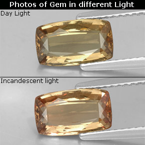 Granada de mudança de cor multicolorido natural 1,77ct, almofada cortada, VS-SI