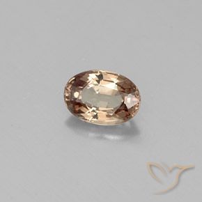 Granada de mudança de cor amarelo natural 0,63ct, corte oval, VVS-VS