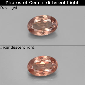 Granada de mudança de cor multicolorido natural 0,50ct, corte oval, VS