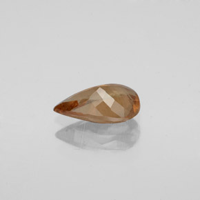 Granada de mudança de cor marrom natural 0,93ct, formato de pêra, VS