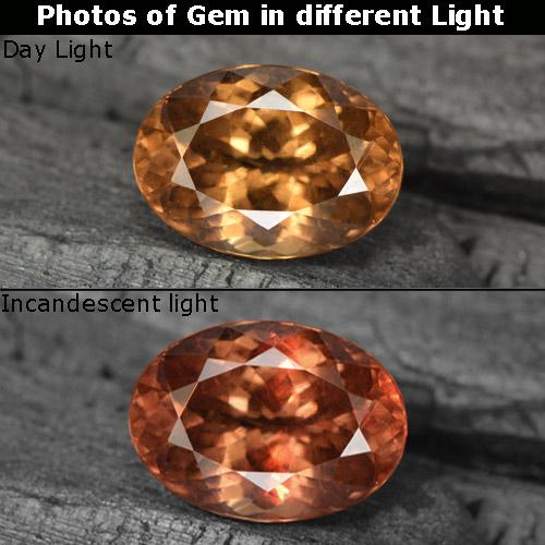 Granada que muda de cor Marrom escuro Natural 3.77ct, Corte Oval, VS-SI