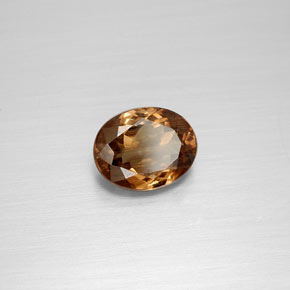 Granada que muda de cor Marrom Dourado a Laranja Natural 2.65ct, Corte Oval, VS-SI