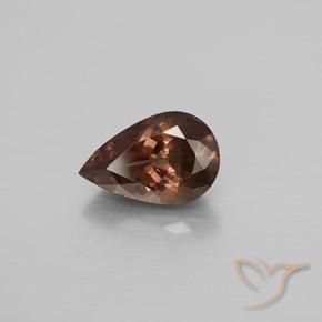 Granada de mudança de cor marrom natural 3,05ct, formato de pêra, VS-SI