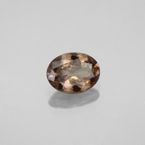 Granada de mudança de cor marrom natural 1,41ct, corte oval, VS