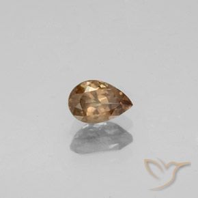 Granada que muda de cor Marrom claro Natural 0.64ct, Formato de pêra, VS