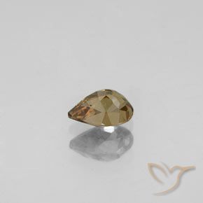 Granada que muda de cor Marrom dourado Natural 0.61ct, Formato de pêra, VVS-VS