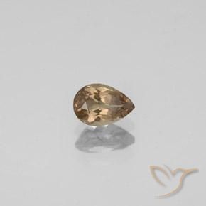 Granada que muda de cor Marrom claro Natural 0.57ct, Formato de pêra, VS