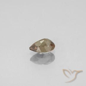 Granada que muda de cor Marrom claro Natural 0.57ct, Formato de pêra, VS